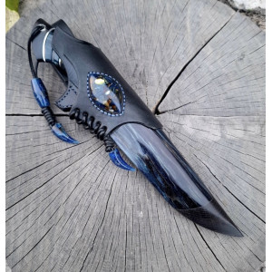 ЧОРНЕ МОРЕ авторський ніж ручної роботи Павла Гончаренка, сталь - мозаїчний дамаск, 58-59 HRC. Photo 2